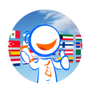 Personaje RingVoz Banderas de países en el mundo y números virtuales