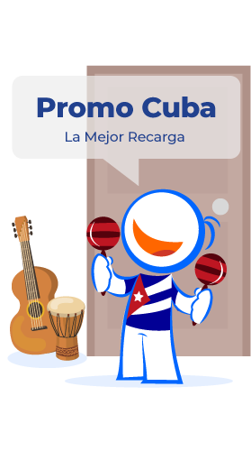Mascota RingVoz Cuba con mensaje PROMO CUBA