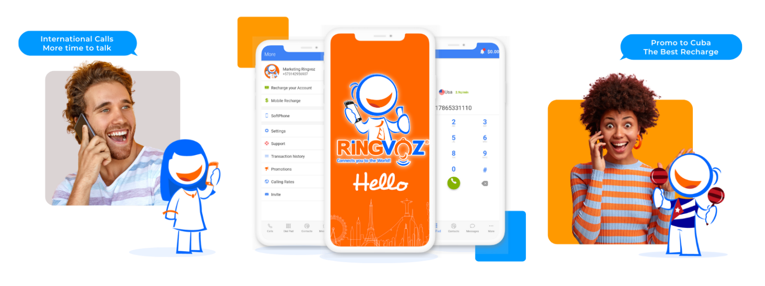RingVoz Mobile App with iPhone Mobile
