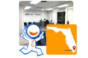Mapa de Florida mostrando la Oficina