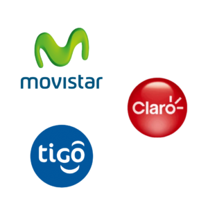 Iconos de Operadores Móviles de Guatemala: Movistar, Claro, Tigo