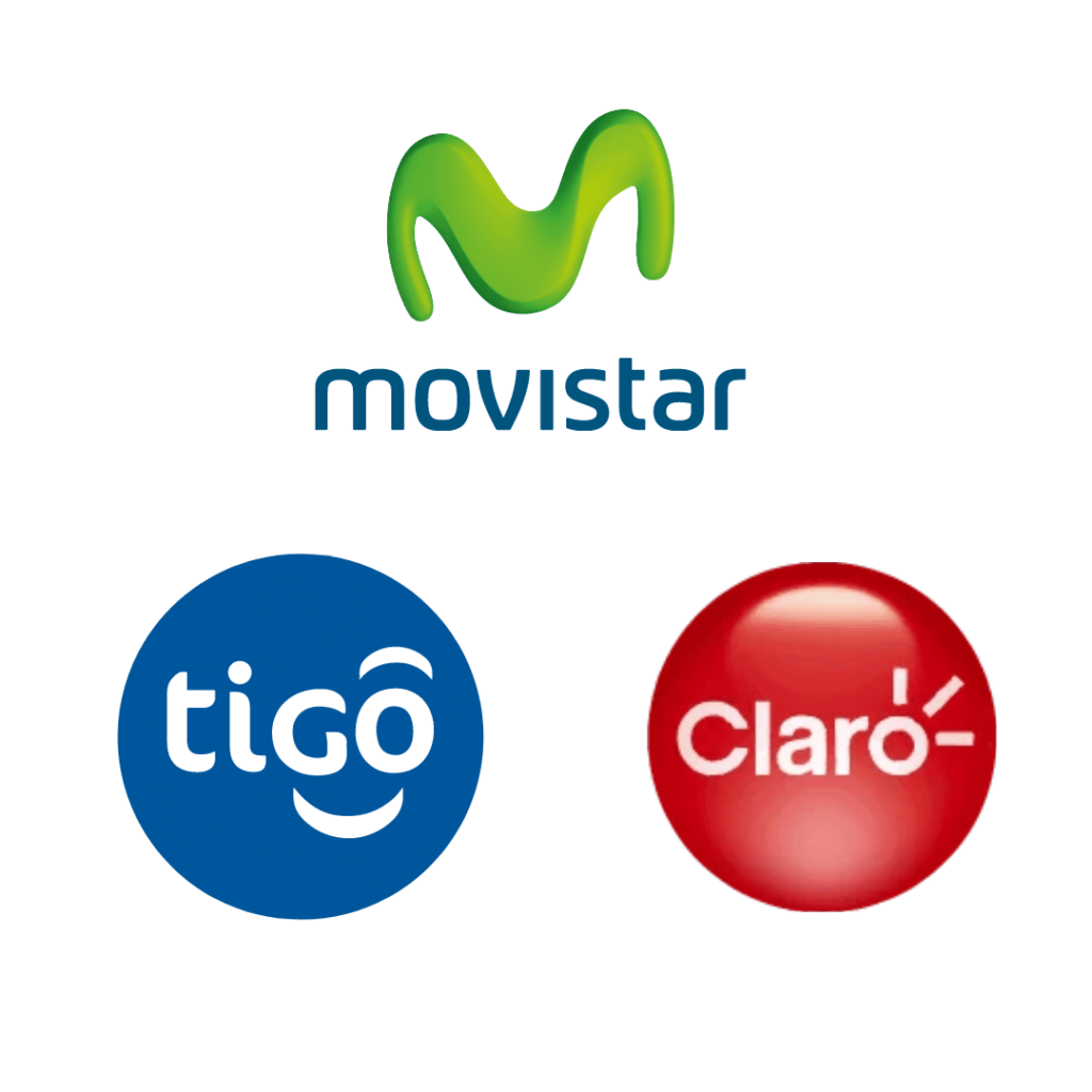Iconos de Operadores Móviles de Nicaragua: Claro, Tigo, Movistar